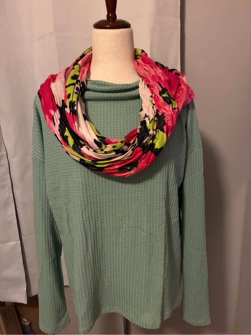 Anthropologie Sage Green Crewneck Lightweight Sweater